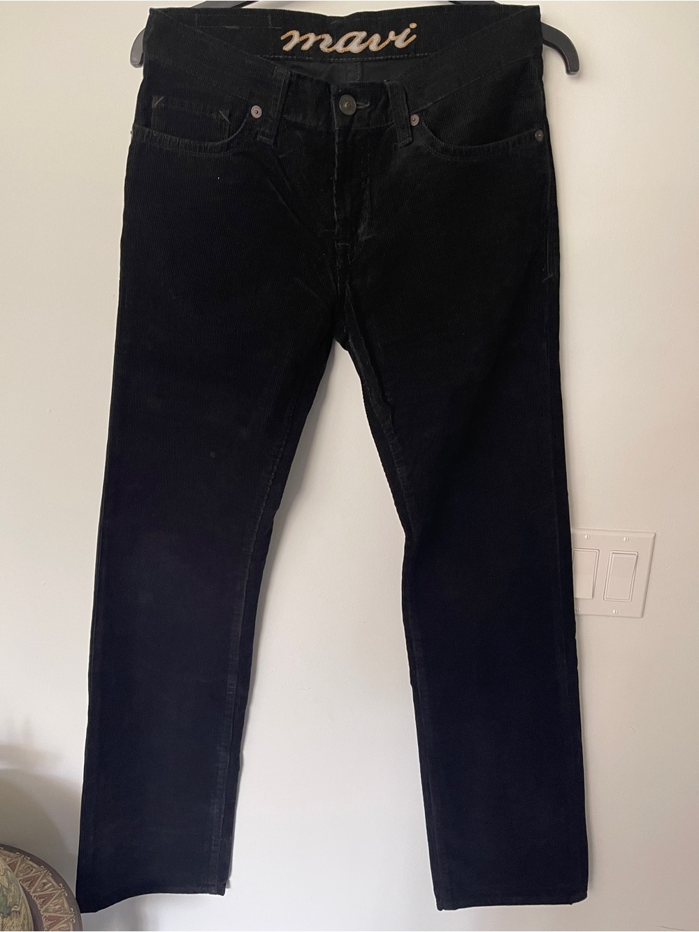 Men’s Black Mavi Cords Corduroys Size 29 X 34 Style Martin
